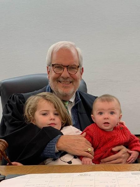 Mary Abrams's husband and grandkids.